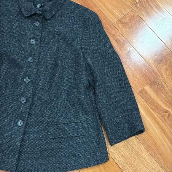 Lauren Ralph Lauren Women's Wool Blend Button-Up Jacket Black Charcoal Size 18W - Picture 3 of 12